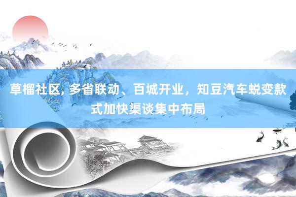 草榴社区, 多省联动、百城开业，知豆汽车蜕变款式加快渠谈集中布局