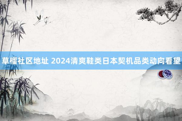 草榴社区地址 2024清爽鞋类日本契机品类动向看望