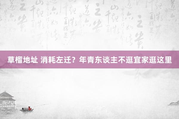 草榴地址 消耗左迁？年青东谈主不逛宜家逛这里