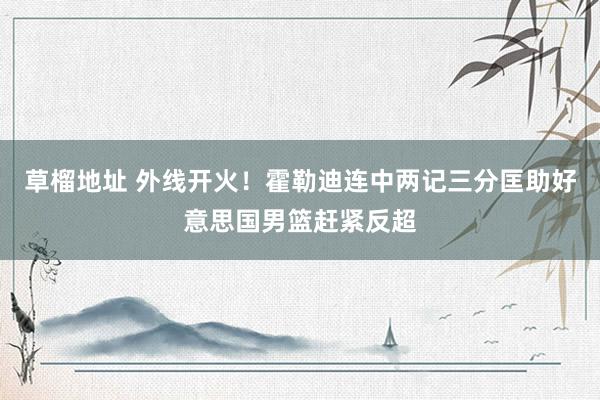 草榴地址 外线开火！霍勒迪连中两记三分匡助好意思国男篮赶紧反超