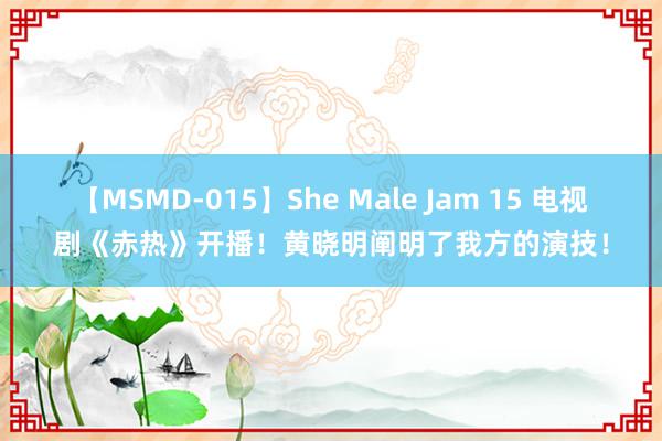 【MSMD-015】She Male Jam 15 电视剧《赤热》开播！黄晓明阐明了我方的演技！