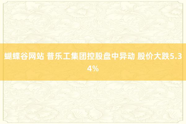 蝴蝶谷网站 普乐工集团控股盘中异动 股价大跌5.34%