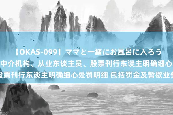 【OKAS-099】ママと一緒にお風呂に入ろう 2 国务院征求观点：对中介机构、从业东谈主员、股票刊行东谈主明确细心处罚明细 包括罚金及暂歇业务等