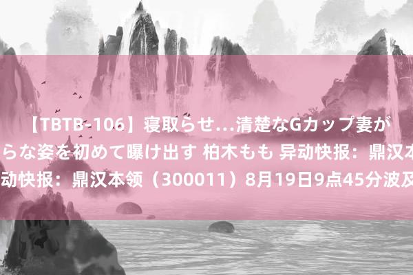 【TBTB-106】寝取らせ…清楚なGカップ妻が背徳感の快楽を知り淫らな姿を初めて曝け出す 柏木もも 异动快报：鼎汉本领（300011）8月19日9点45分波及涨停板